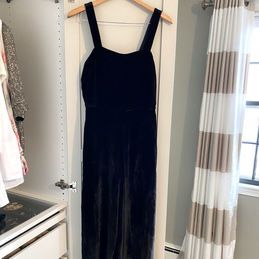 Velvet jumpsuit.